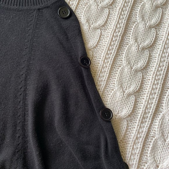 A Byer Black Sweater with Button Accents - Picture 2 of 4